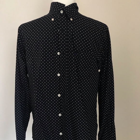 Black and White Polka Dot Button Down - Picture 1 of 4